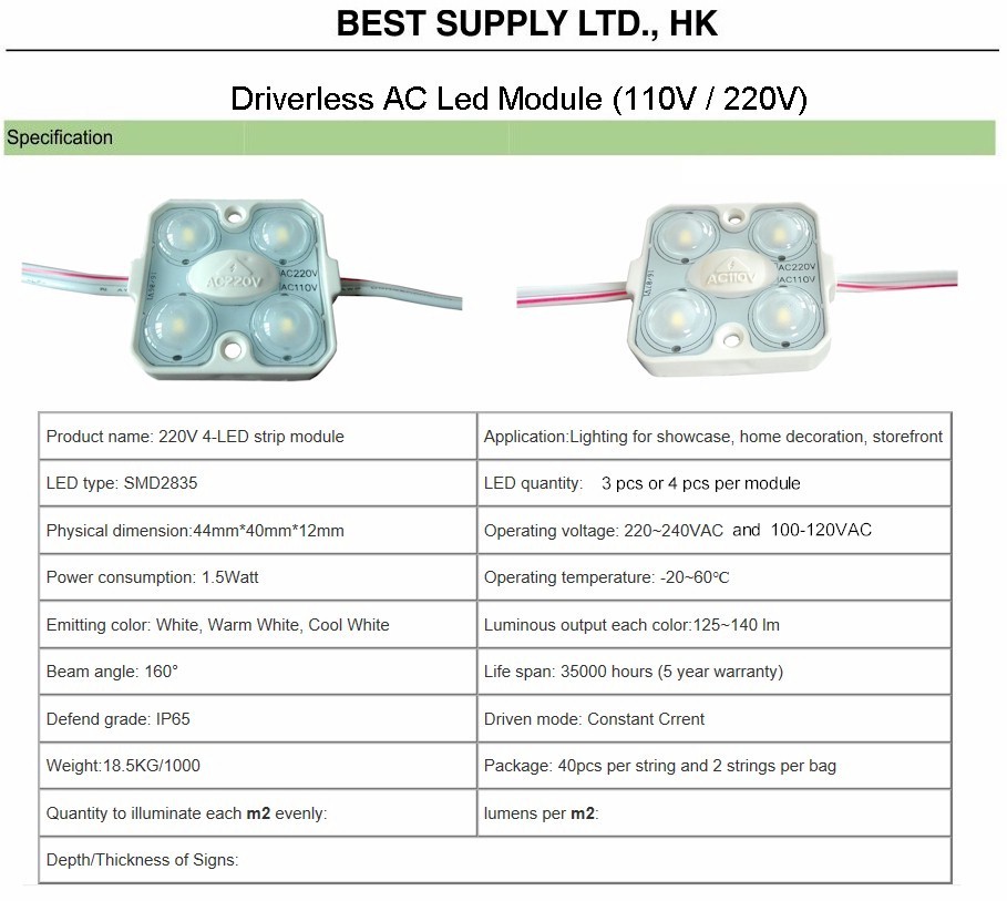 AC LED Module Best Supply Ltd HK