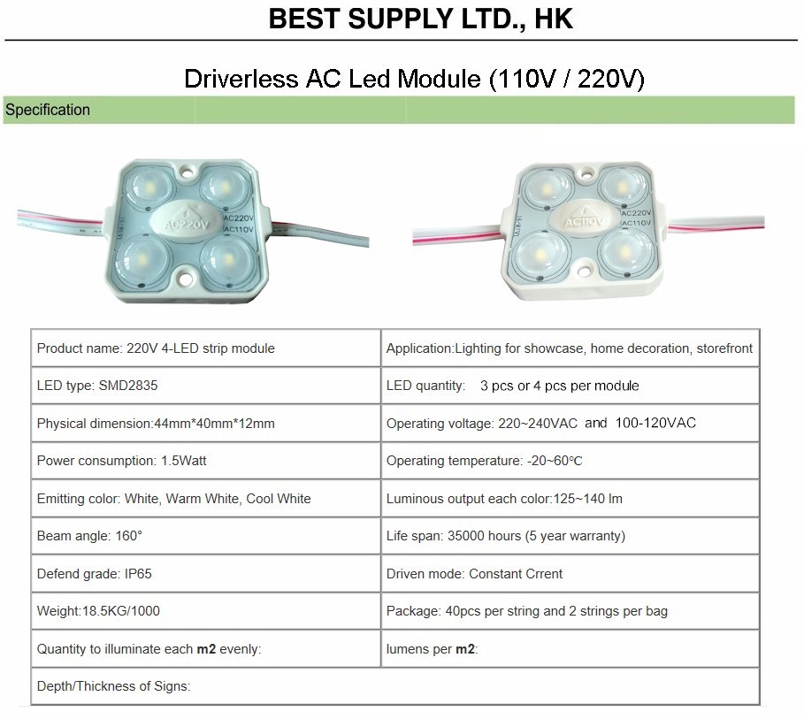 AC LED Module Best Supply Ltd HK
